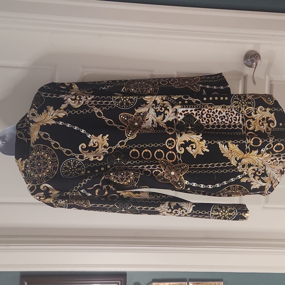 Bodycon Long Sleeve Button Front Shirt Dress - Picture 3 of 6